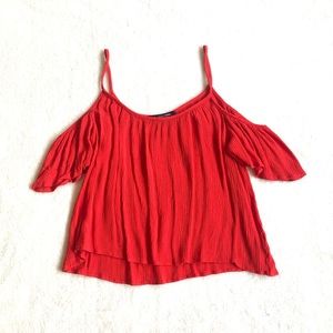 Red off the shoulder top